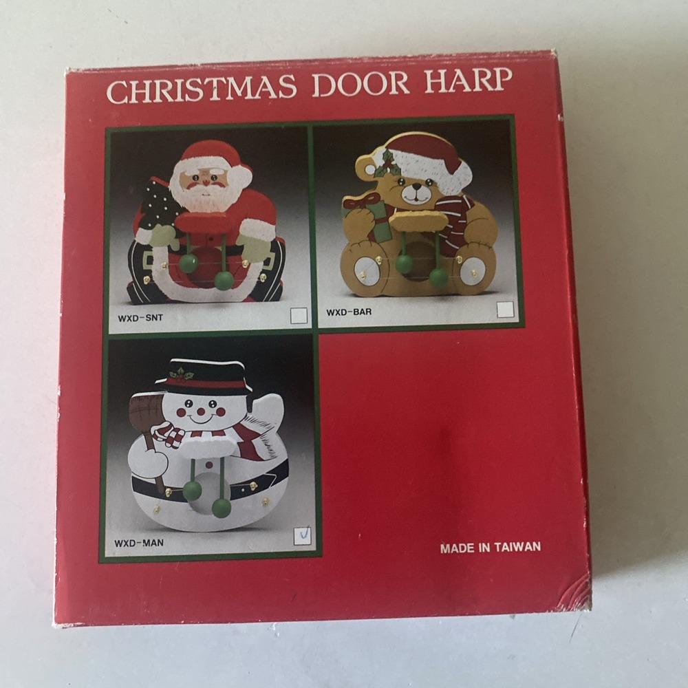 Vintage Snowman  Musical Door Harp Wooden Christmas - Picture 8 of 9